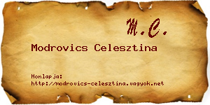 Modrovics Celesztina névjegykártya